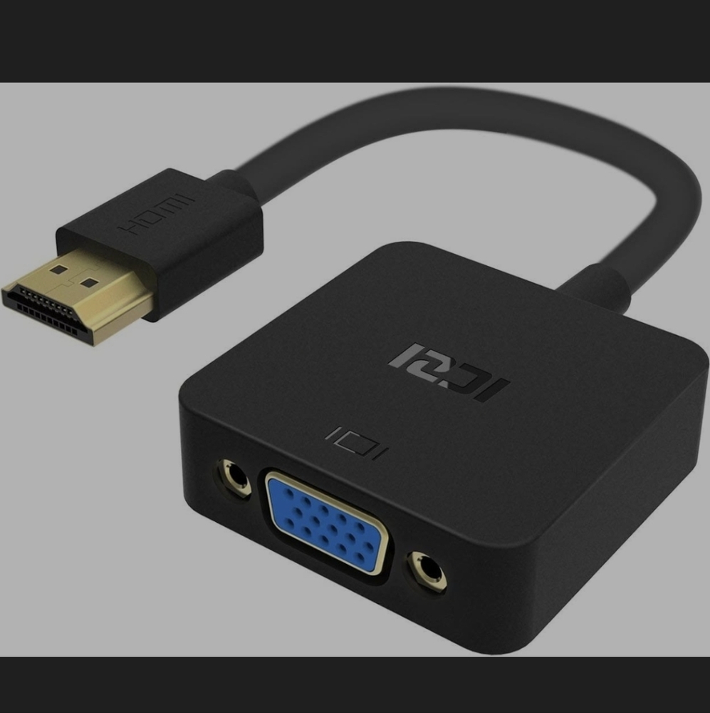 *EUC* 1080P Gold-Plated HDMI to VGA Adapter for PC, Laptop, DVD, Desktop ...